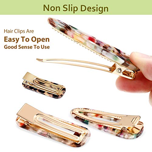 image for 16PCS Hair Clips, Mortue 4PCS Pearls Hair Clips and 12Pcs Acrylic Resi