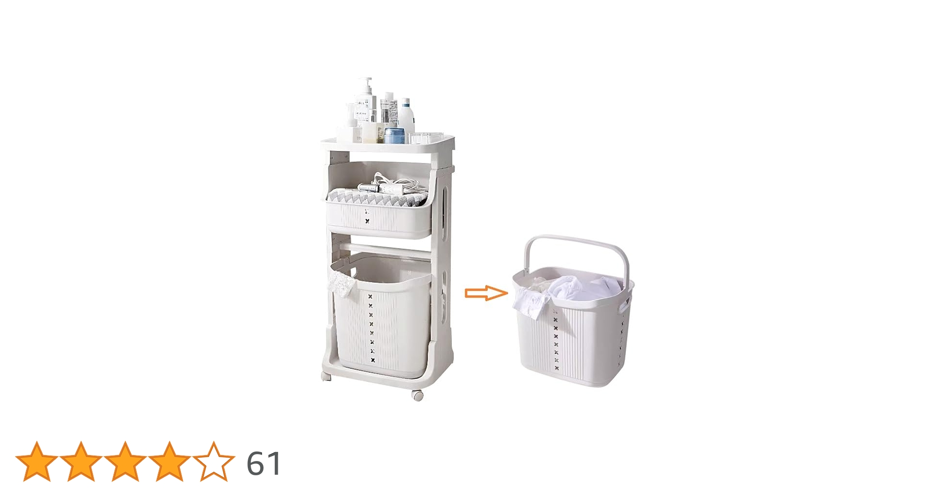 3段式物入れ Amazon｜seacall ランドリーバスケット 3段 ランドリーワゴン