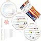Cobee® Anfänger Stickset, 3 Set, Anfänger Stickstich Übungsset, 30 verschiedene Stiche, Handstickset für Erwachsene, Bastelliebhaber