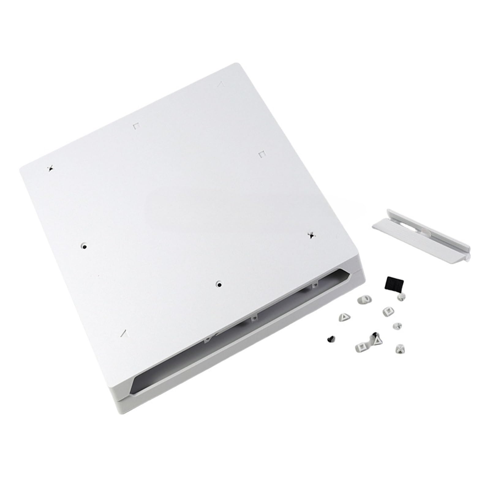 1 set for PlayStation 4 for PS4 Pro Custodia bianca for alloggiamento host con viti for console di gioco PS4 Pro