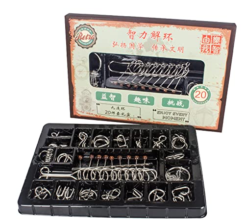 Magicwand Stainless Steel 20 Metallic Intellectual Puzzles For All Age Groups【Pack of 1】【Steel】 (B09P76VBQ2) Amazon Price History, Amazon Price Tracker