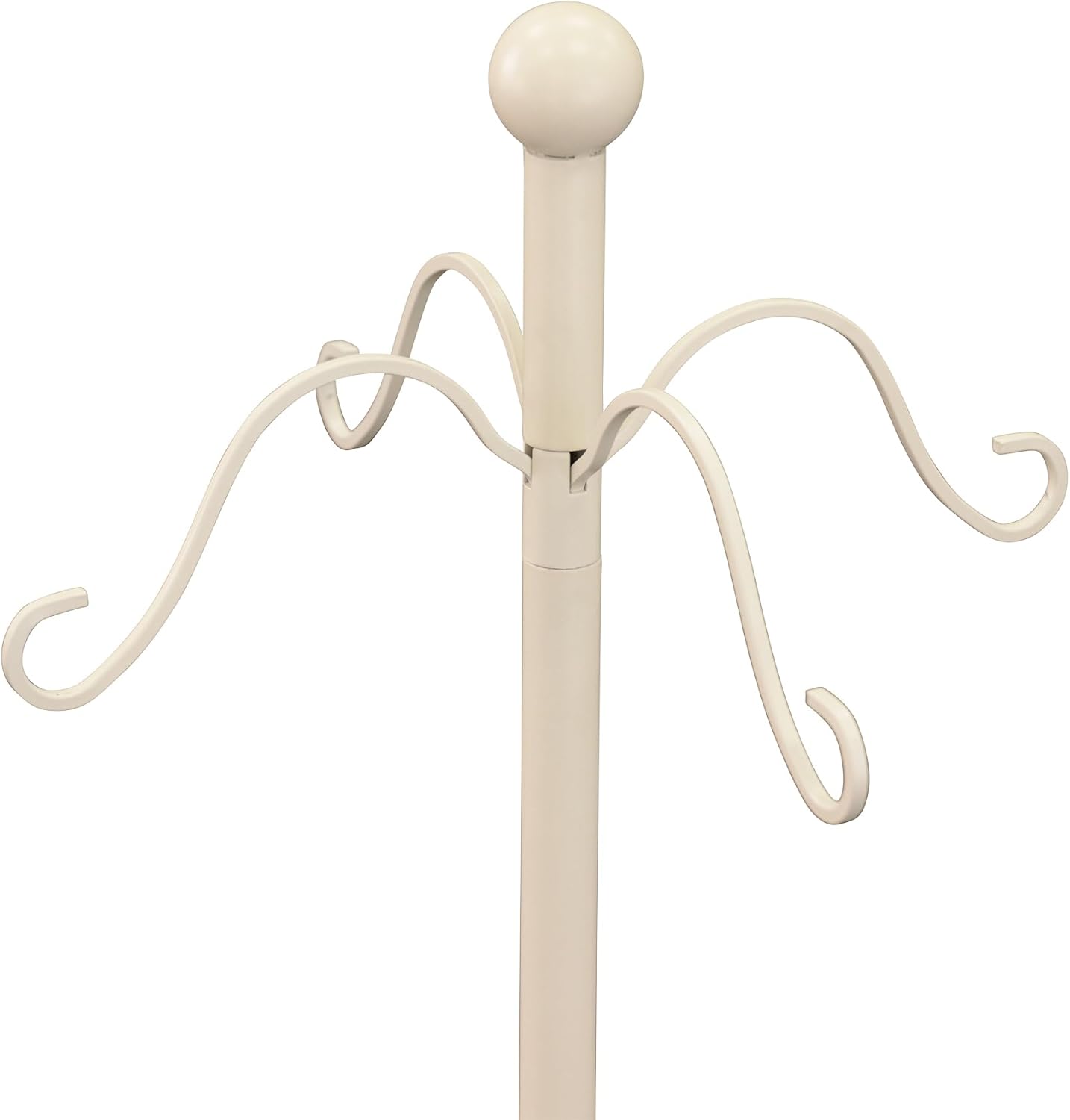 Haute Decor Adapt Adjustable Metal Christmas Stocking Tree Stand, Adjustable Configurations, Hang up to 8 Holiday Stockings (Off White, 8 Hooks)