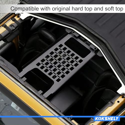 Image of Overhead Molle Panel Storage Compatible with 2018-2025 Wrangler Jl Jlu & 2020-2025 Gladiator Jt | Jeep Gladiator Jeep Jl Overhead Molle Panel | Top Cargo Management Rack | No Drilling