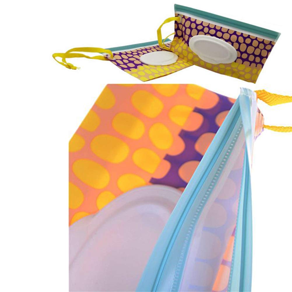 BZKSER Sac à Lingettes Humides Portable - 3 Boîtes Distributeur Réutilisable Pour Voyage Et Maison
