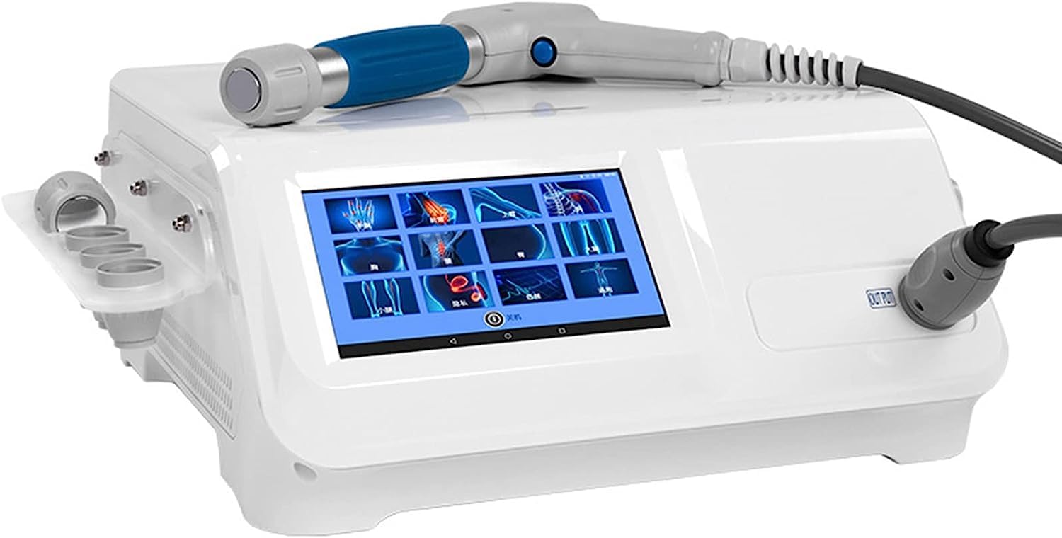 Extracorporeal Shock Wave Therapy Machine Muscle Massager with 5 Massage Head and 12 Modes ED Shockwave Therapy Equipment