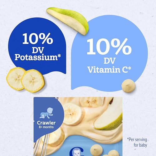 Image of Gerber Stage 3 Baby Food Snacks, Banana Pear Whipped Melts, Baby Led Feeding, 7PK