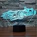 SUPERIORVZND Racing Car Shapes 3D Night Light Remote Control Power Touch Table Desk Optical Illusion Lamps 16 Color Changing Lights Home Decoration Xmas Birthday Gift
