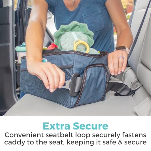 Toddleroo by North States - Car Organizer Caddy: Portable Diaper Caddy for Car - Baby Car Organizer & Storage - Navy - Image 4