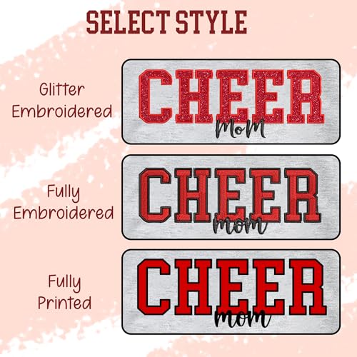 Personalized Embroidered Cheer Mom Sweatshirt, Mama Mom Christmas Embroidered Glitter Plaid Pullover, Gifts for Mama4
