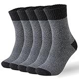 [MOSOTECH] 靴下 メンズ 冬 暖かい 5足セット 厚手 防寒 あったか 吸汗消臭 耐久性 保温 登山 靴下 24-28㎝