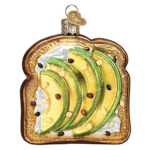 Old World Christmas Ornaments Avocado Toast Glas geblasene Ornamente für Weihnachtsbaum – Ansicht 1