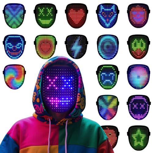 arscniek LED Light Up Gesture Control Halloween Mask - image 1