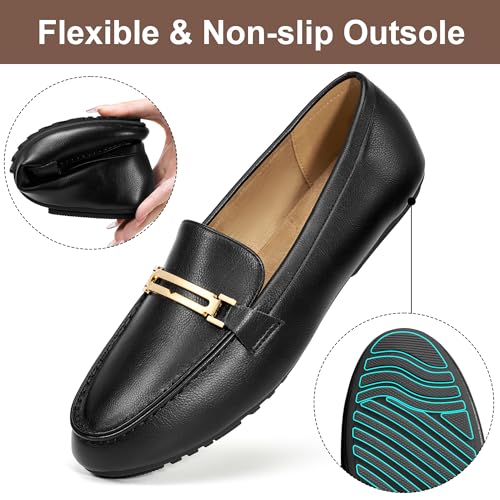 Image of Alicegana Loafers for Women Comfortable Business Work Driving Flats Shoes Casual Slip On Moccasins Penny Loafer 2026