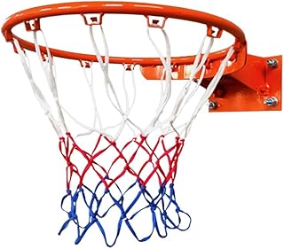 YZWHKJ Baloncesto Silencioso,Aro de Baloncesto Silencioso 2 Piezas de Red de Baloncesto, Red de Baloncesto roja, Blanca y Azul, Red de aro de Baloncesto Tricolor, Red de aro de Baloncesto(Blue)