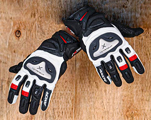 Image of Axor Ventura Black White Riding Gloves-L
