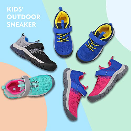 Brooman Kids Hiking Shoes Boys Girls Trail Running Shoes Outdoor Walking Sneakers thumb #6