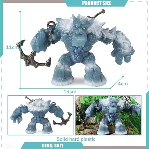 HTGWCG EIS Monster Spielzeug Realistische Tier Figuren Miniatur EIS Monster Kunststoff Ornamente Bewegliche und Rotierende Teile, Spielzeug für Kinder ab 7 Jahren