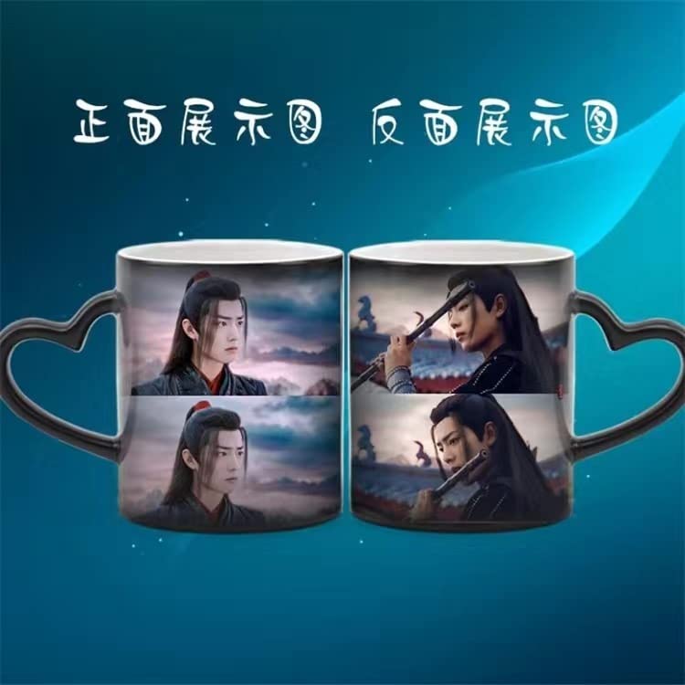 陳情令 王一博 変色 マグカップ1個 再入荷 博君一肖 肖戦 両面画像 藍