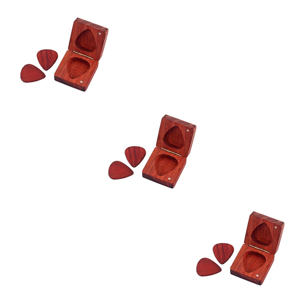 Abaodam Lot De 3 Médiators Étui De Rangement pour Médiators De Guitare Boîte avec Médiators 2 Pièces X 3