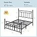 Allewie 14 Inch Queen Size Metal Platform Bed Frame with Victorian Vintage Headboard and Footboard/Mattress Foundation/Under Bed Storage/No Box Spring Needed/Easy Assembly/Noise Free/Black