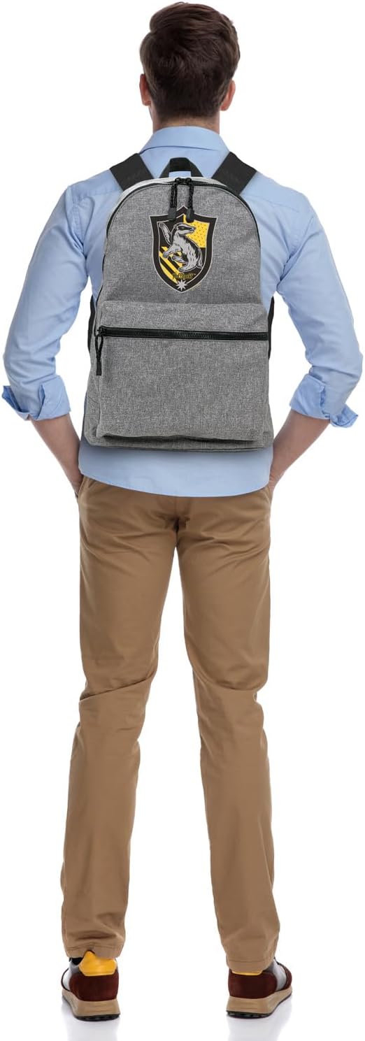 LOGOVISION Harry Potter Hufflepuff Plaid Sigil Lightweight Backpack for Work School Daily Use Packable for Travel - Image 6