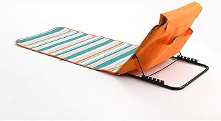 DJR Tumbona al Aire Libre, Sillones Reclinables para Patio, Sillón de Playa, de Aluminio, Ligero, Ideal para ConciertosYellow