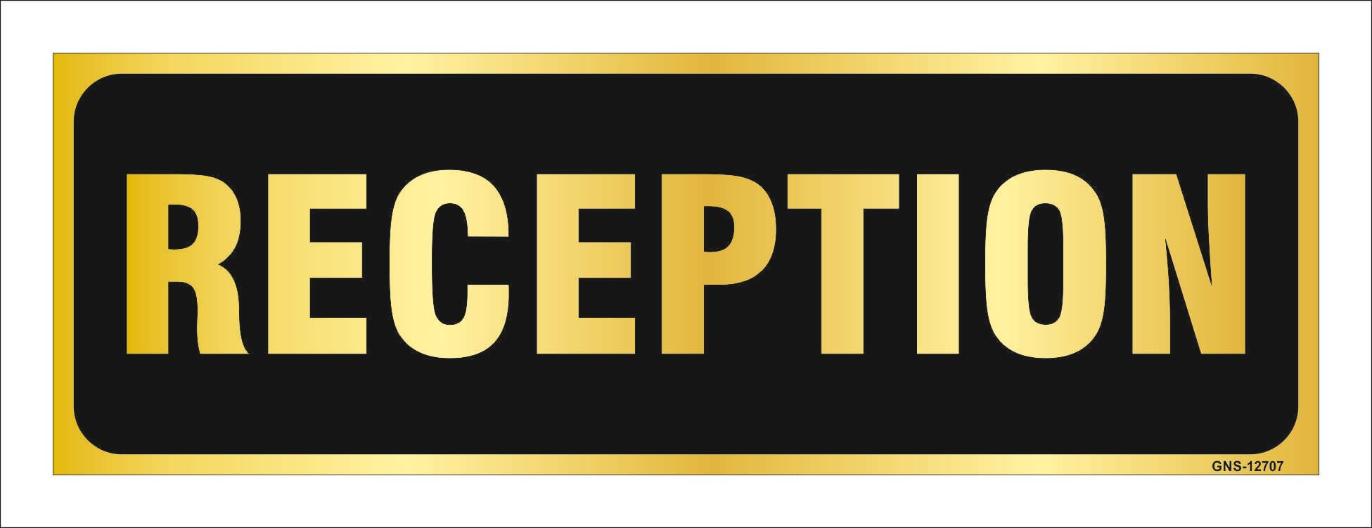 Aditya Sign®Reception Sign Board for Office, Hospital, hotel GNS-12707 (2-Qty)