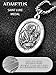 ADMETUS Sterling Silver St Luke Necklace for Men Saint Luke Medal Amult Pendant Protection Jewelry Religious Gifts
