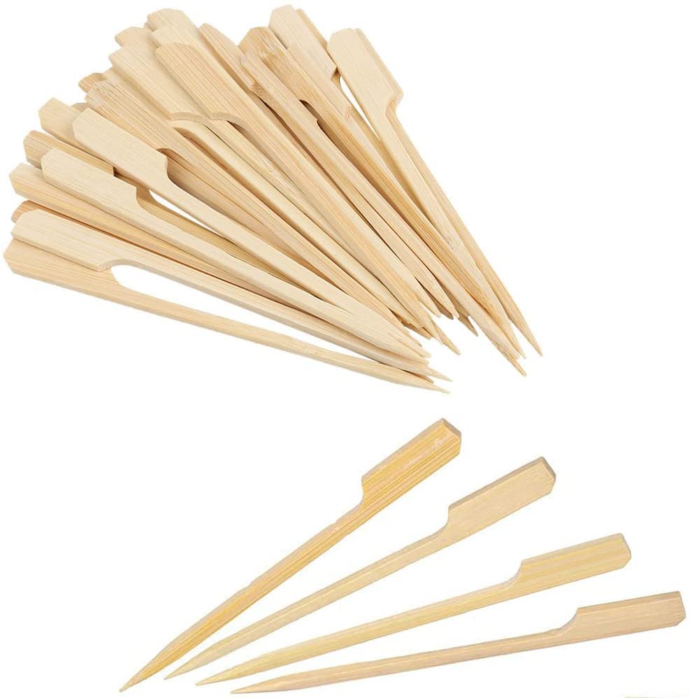VIVIIHOO 100 Fingerfood SticksBambusspieße Grillen Bambusspieße Obstsnacks Dessertsticks（15 cm）