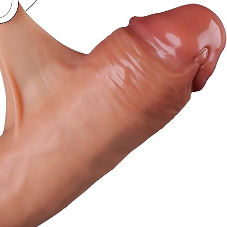 Premium Foreskin Dildo with Suction and Realistic Dual-Layer Texture