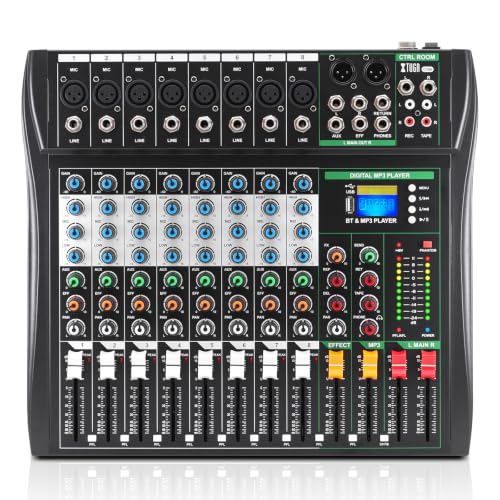 XTUGA CT80 Table de mixage audio professionnelle 8...