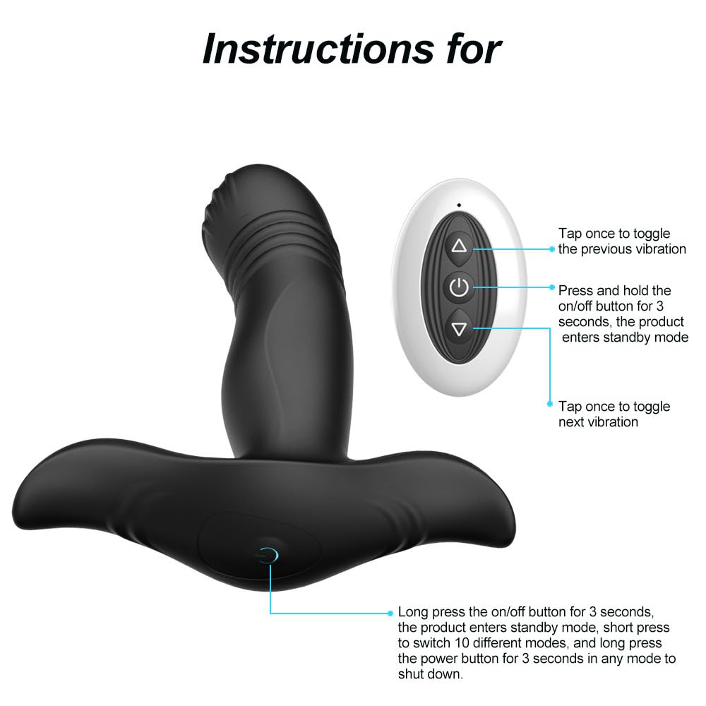 Amazon.com: Thrusting Anal Plug Sex Toys Male Prostate Massager 10 Vibrating  Modes Remote Control Butt Plug Anal Vibrator Adult Sex Toy for Men Couples  : Health & Household