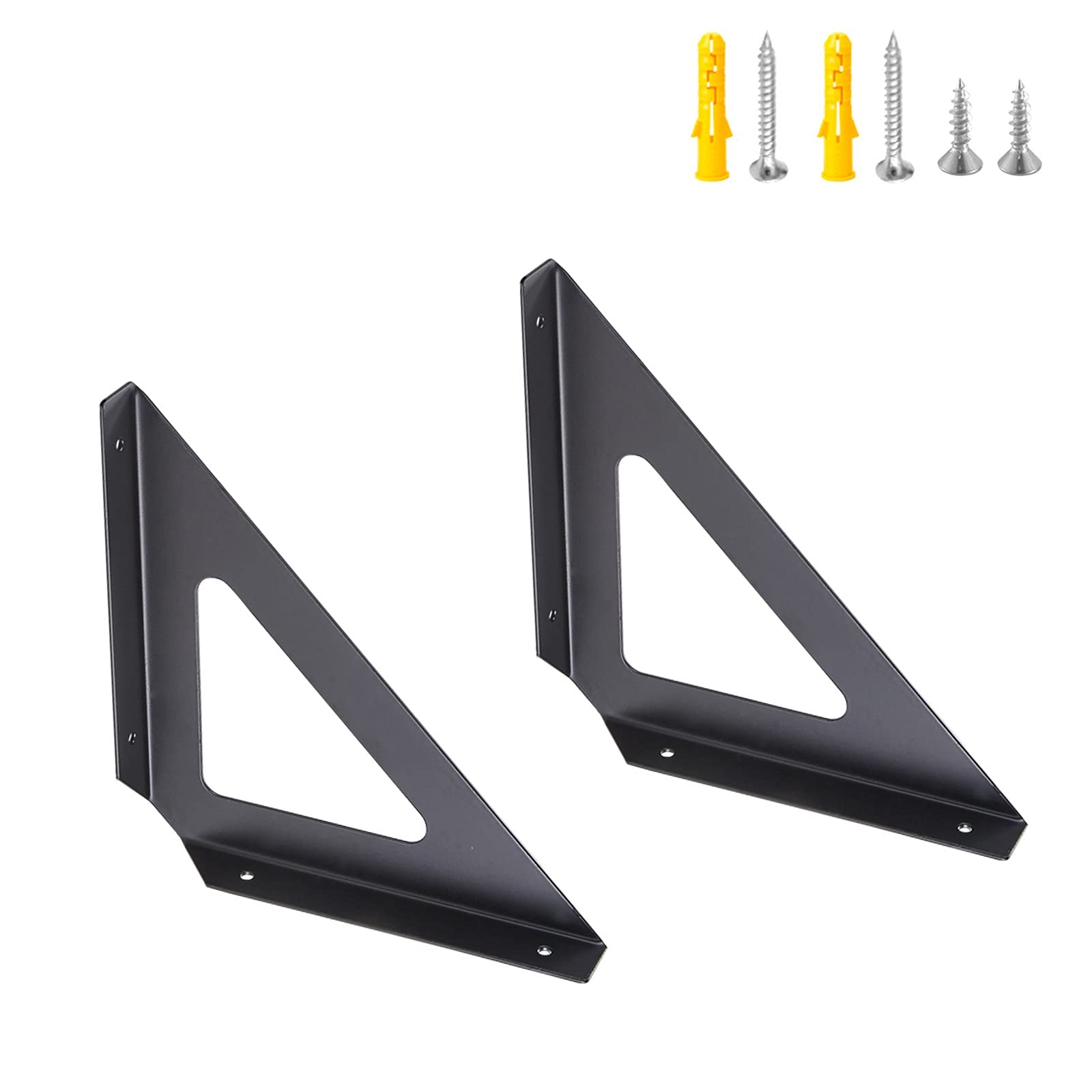 LIGUOYI Wandhalterung Für Regal, 2Pcs Metall Regal Unterstützung Wandkonsole, Metall Regalträger, Bodenträger Wandregal Mit Schrauben, Zur Wandmontage Von Regalbrettern, Regal-wandhalterung