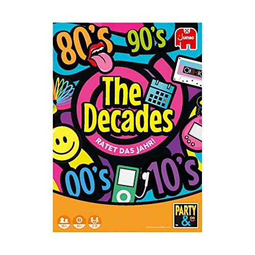 Jumbo Spiele The Decades Partyspiel ab 16 Jahren – Gesellschaftsspiel für 2 bis 8 Spieler - von den Machern von Party & Co.
