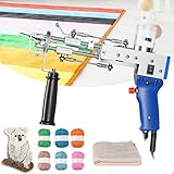 Kotsy tufting gun 2 in1 cut and loop pile 5-40 Stiche/Sek Einstellbare Geschwindigkeit Elektrische Teppich Pistole, 7-21 mm Beflockungsmaschine Rug Gun Machine