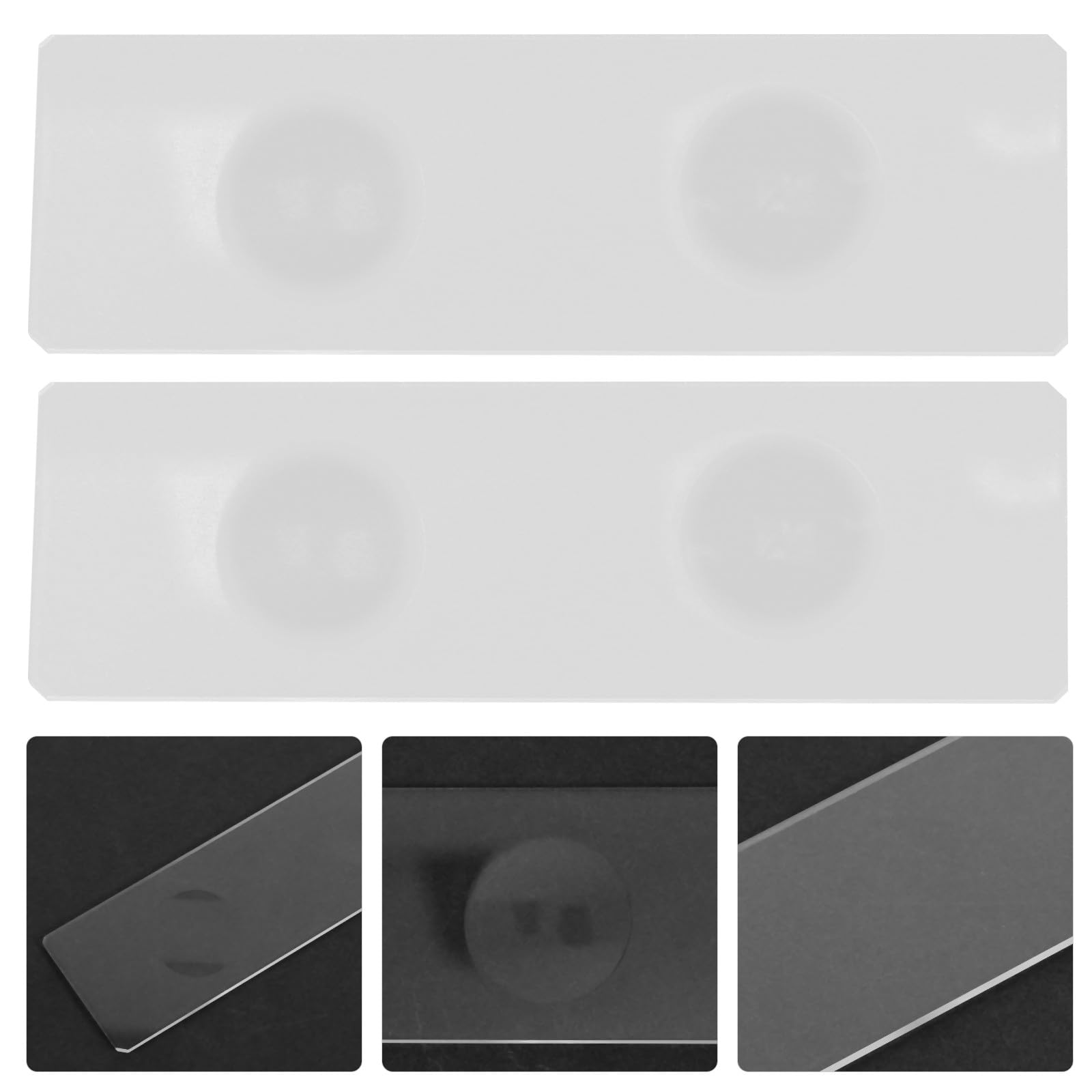 POPETPOP 50 Diapositivas de Vidrio Doble Cóncavo para Laboratorio, para Muestras Acuáticas, Tamaño Estándar, Paquete de 50 Unidades, Accesorio para Microscopio, Uso Científico y Análisis