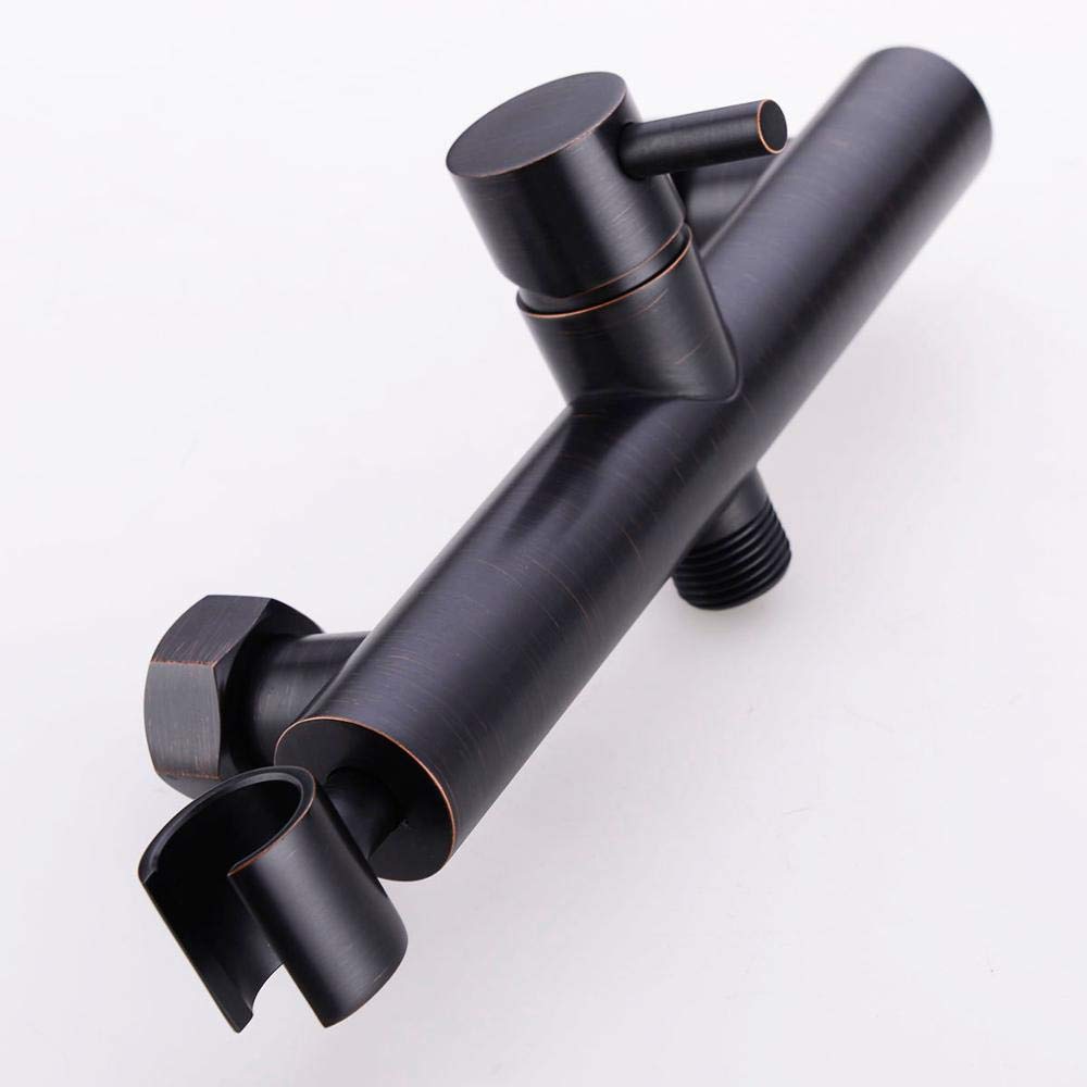Pulvérisateur de Bidet en Bronze, Robinet de Douche à Main cylindrique, mélangeur Chaud et Froid, pulvérisateur de Toilettes avec Tuyau et Support de Support, pour l'hygiène personnelle ou Le Bain