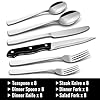 HIWARE 48-Piece Silverware Set with Steak Knives for 8, Stainless Steel Flatware Cutlery Set For Home Kitchen Restaurant Hotel, Kitchen Utensils Set, Mirror Polished, Dishwasher Safe - Image 3
