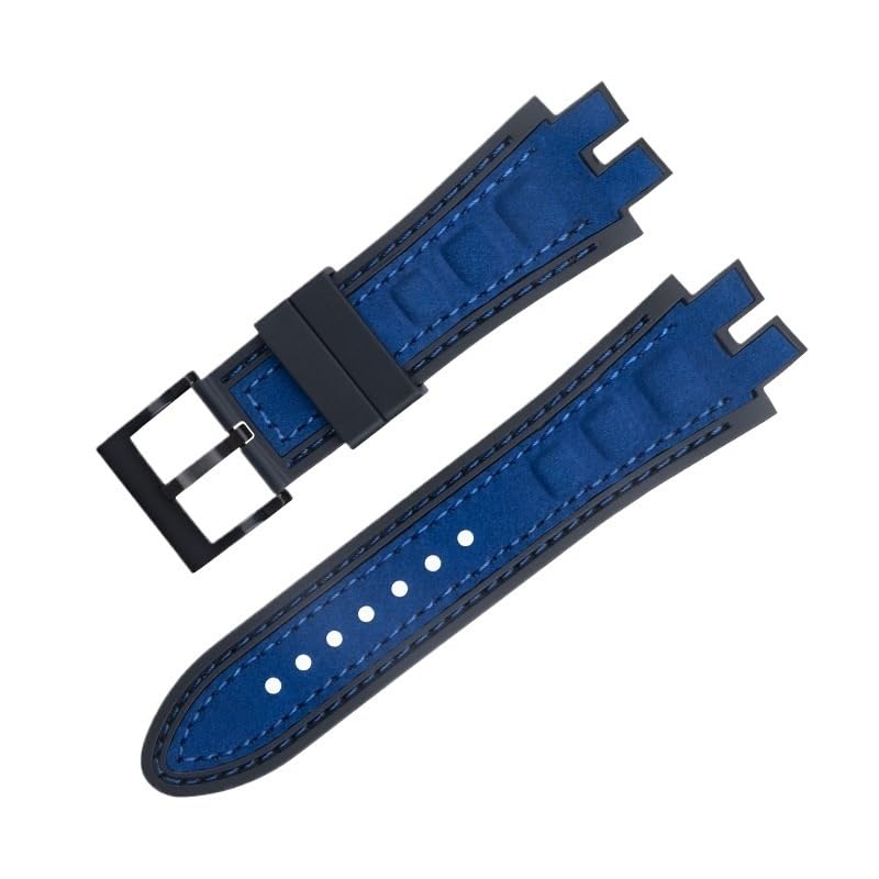 Bracelet montre Roger Dubuis Excalibur cuir suédé mat et caoutchouc noir