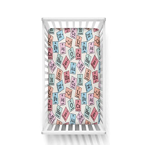 Periodic Table Fitted Crib Sheet,Sketch Style...