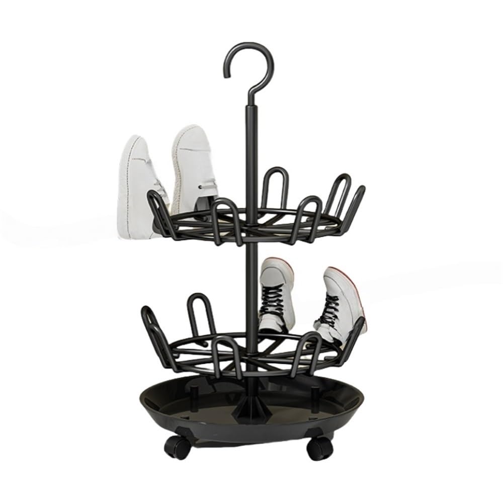 Shoe Shelf Shoe Tree Rack Metal Bracket Shoe Organizer Rack Shoe and Boot Shelf with Drain Tray Shoe