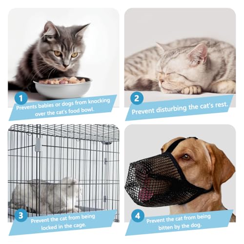 OUDQFCJ Verstellbarer Türgurt Door Latch für Katzen hält Hunde von der Katzentoilette fern verhindert das Schließen der Tür lässt Katzen rein und hält Hunde draußen