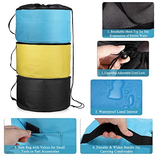 Image of UBeesize 3-Pack Waterproof RV Hose Storage Bag, RV Camper Accessories,RV Storage and Organization for Fresh /Black Water Hoses and Electrical Cords (with Side Pockets and 3 Storage Straps)
