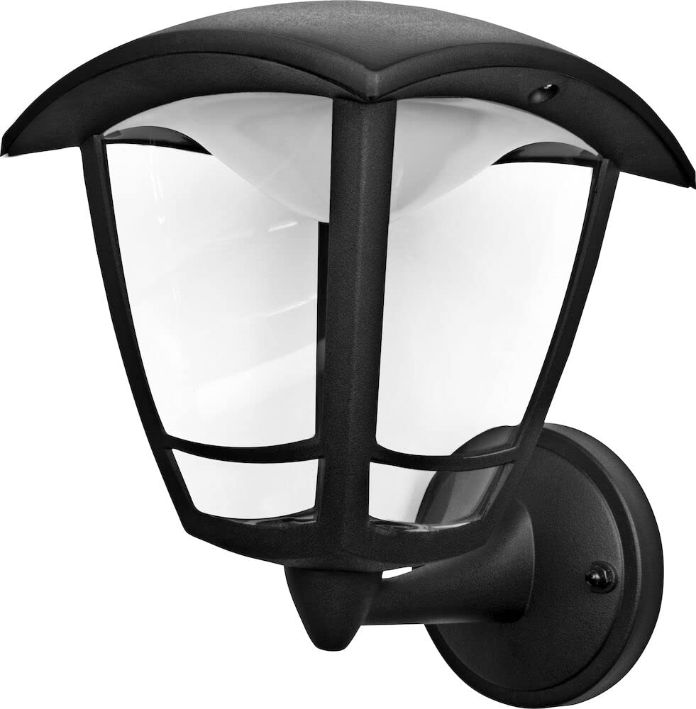 Luceco LED Bottom Arm Four Panel Coach Lantern - Black