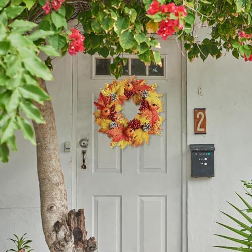 Couronne de Thanksgiving pour porte d'entrée de 45 cm - 4