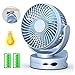 Produktbild Siivton tragbar Lüfter, wiederaufladbar Mini USB Fan mit fünf Klingen & drei einstellbare Geschwindigkeiten, Mehrzweck getrennt Schreibtisch Boden & PDA Für Office/Home/Camping/Reisen dunkelblau