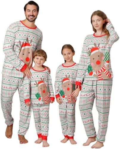 Matching Family Christmas Pajamas Sets, Holiday PJs with Top and ...