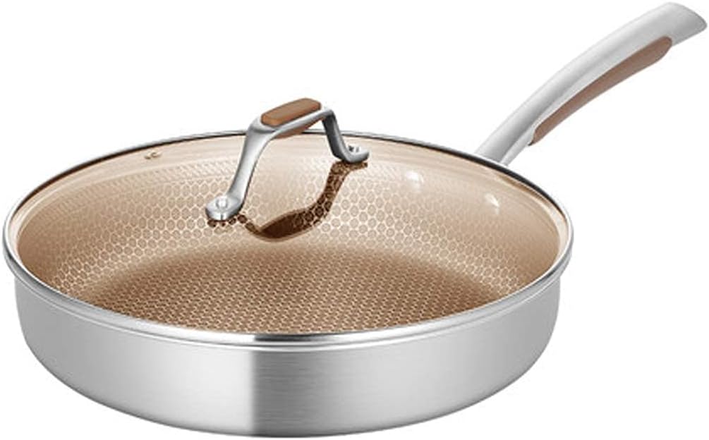 Chef's Pans Multifunctional Mini Saute Pan Home Cooking Frying Pan Non-stick Pan Induction Cooker Gas Fried Egg Steak Pan Cookware With Cover Ideal For Home Cooking Convenient To Make Pancakes,Sti