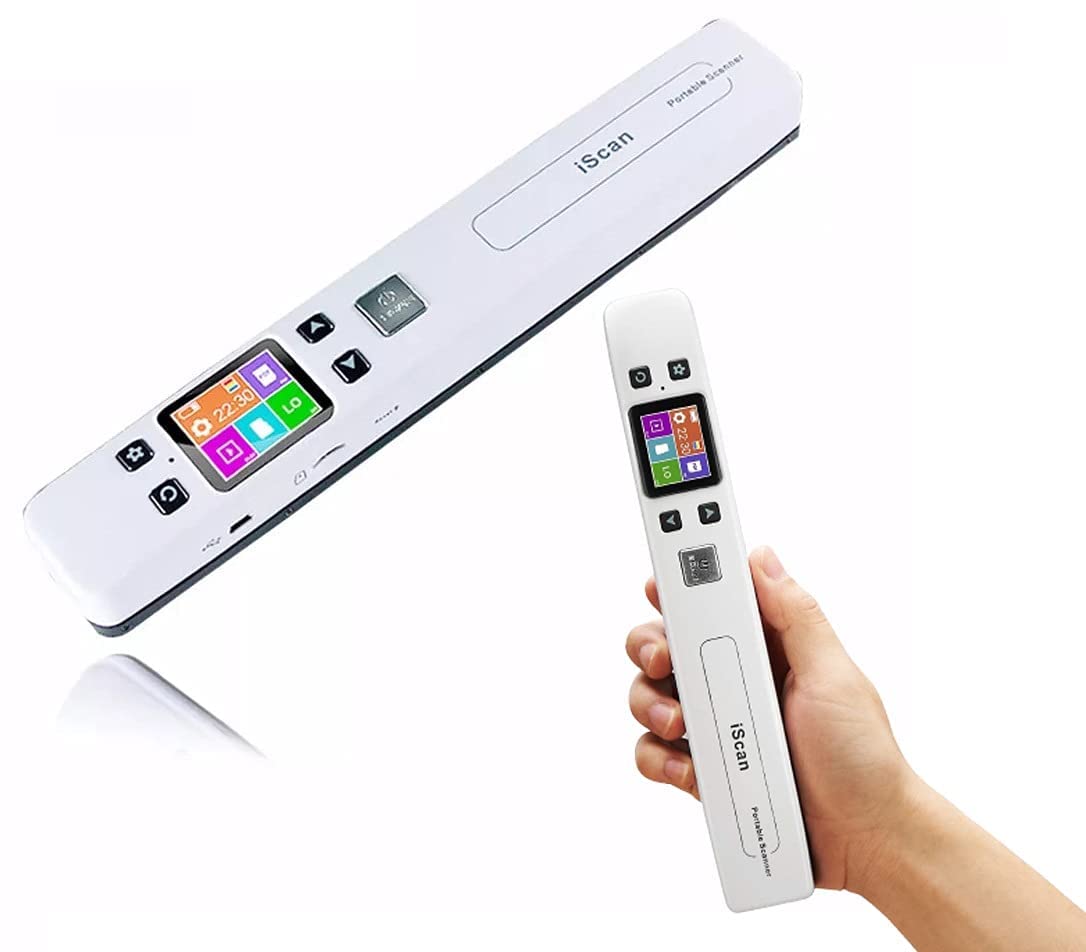 Microware WiFi Digital Scanner, Handheld Portable Scanner Copier SD Micro Card Support, 8.27 inches Scan Size Business ID Cards Scan Support JEPG or PDF File Format