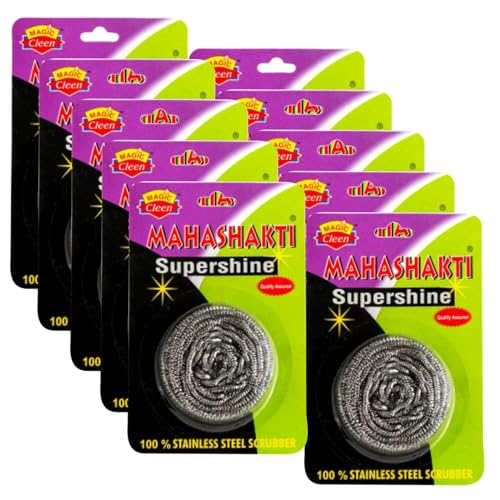 Magic Cleen (Mahashakti) Supershine Stainless steel scrubber 12gram Each (Pack of 10) (B0CTMJ8PWR) Amazon Price History, Amazon Price Tracker